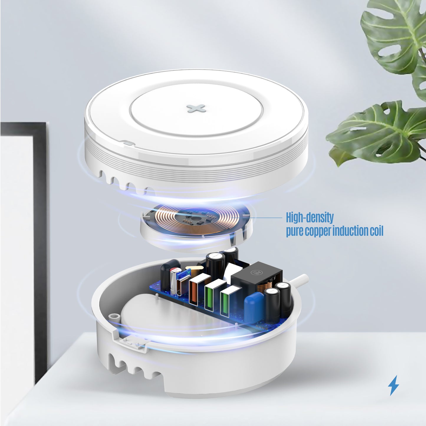 Caricabatterie da tavolo wireless AW003/AW004 con ricarica rapida QC3.0/PD