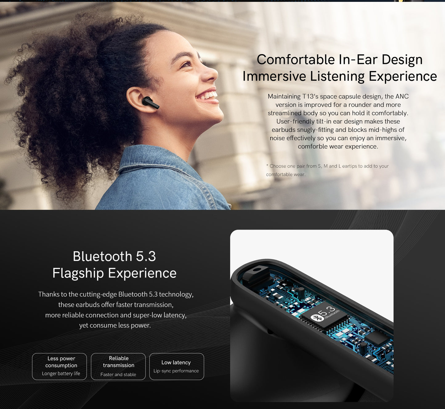 Cuffie wireless T13ANC