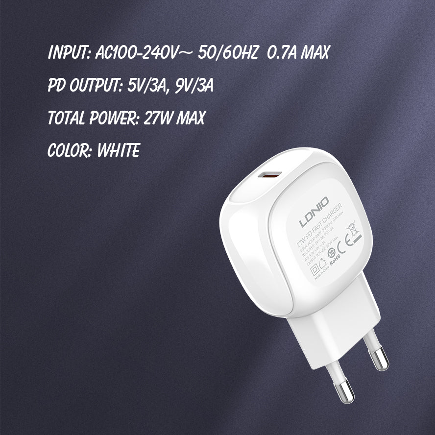 A1206C - Caricabatterie PD 27W USB-C Super Fast