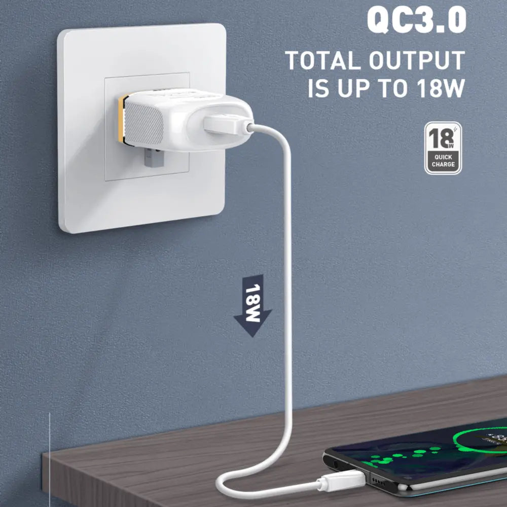 Caricabatterie Quick Charge 3.0 con chip di sicurezza intelligente A1307Q