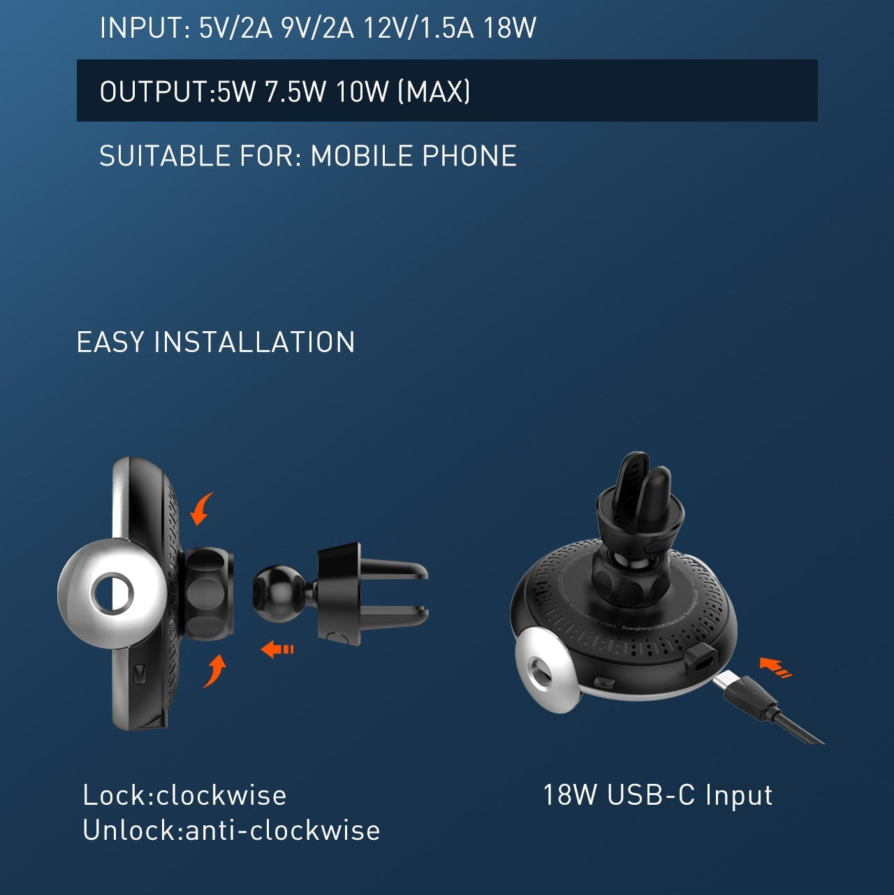 Supporto per Cellulare Auto MA02 ldnio