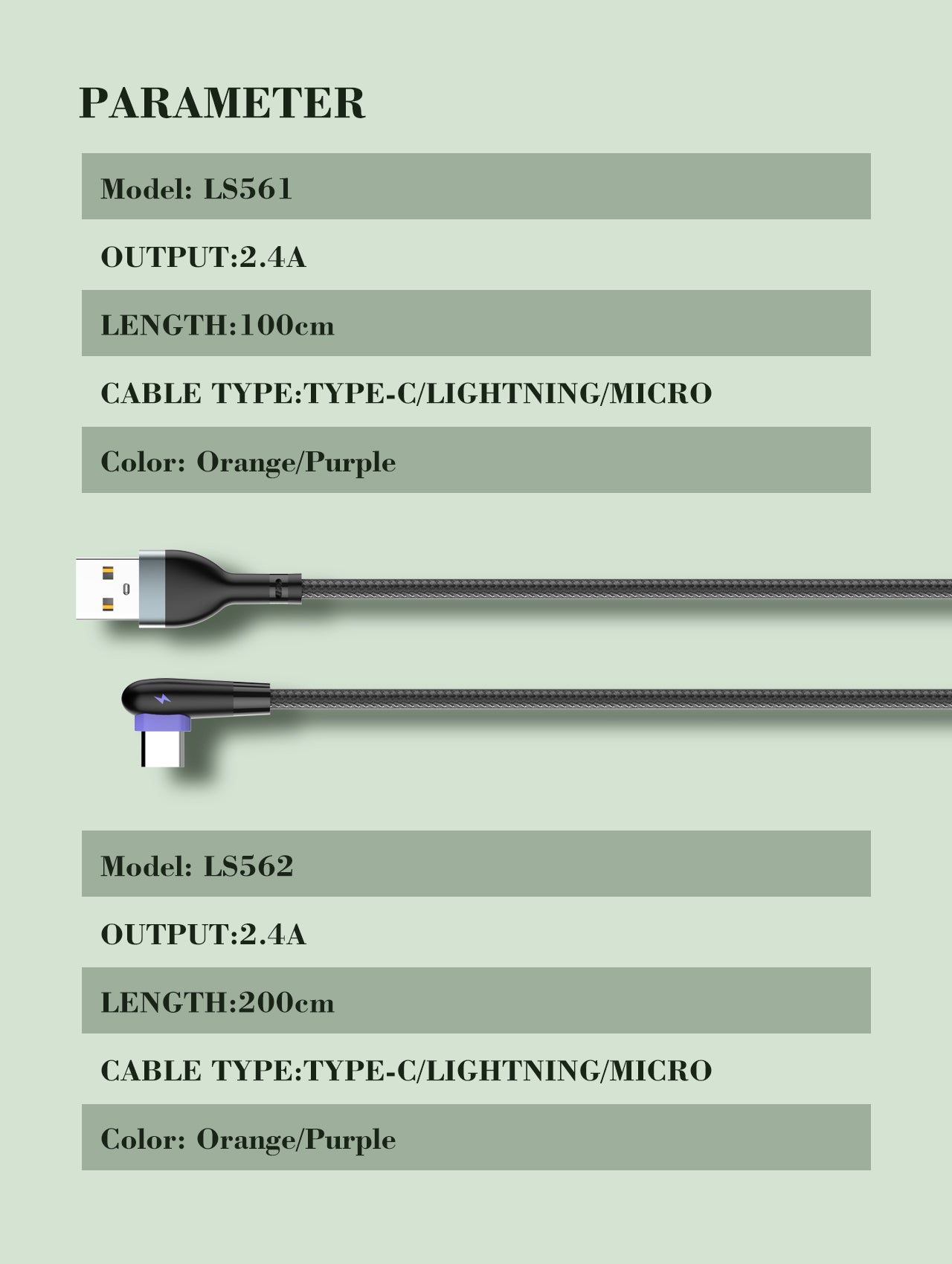 Cavo di ricarica LS561 e LS562
