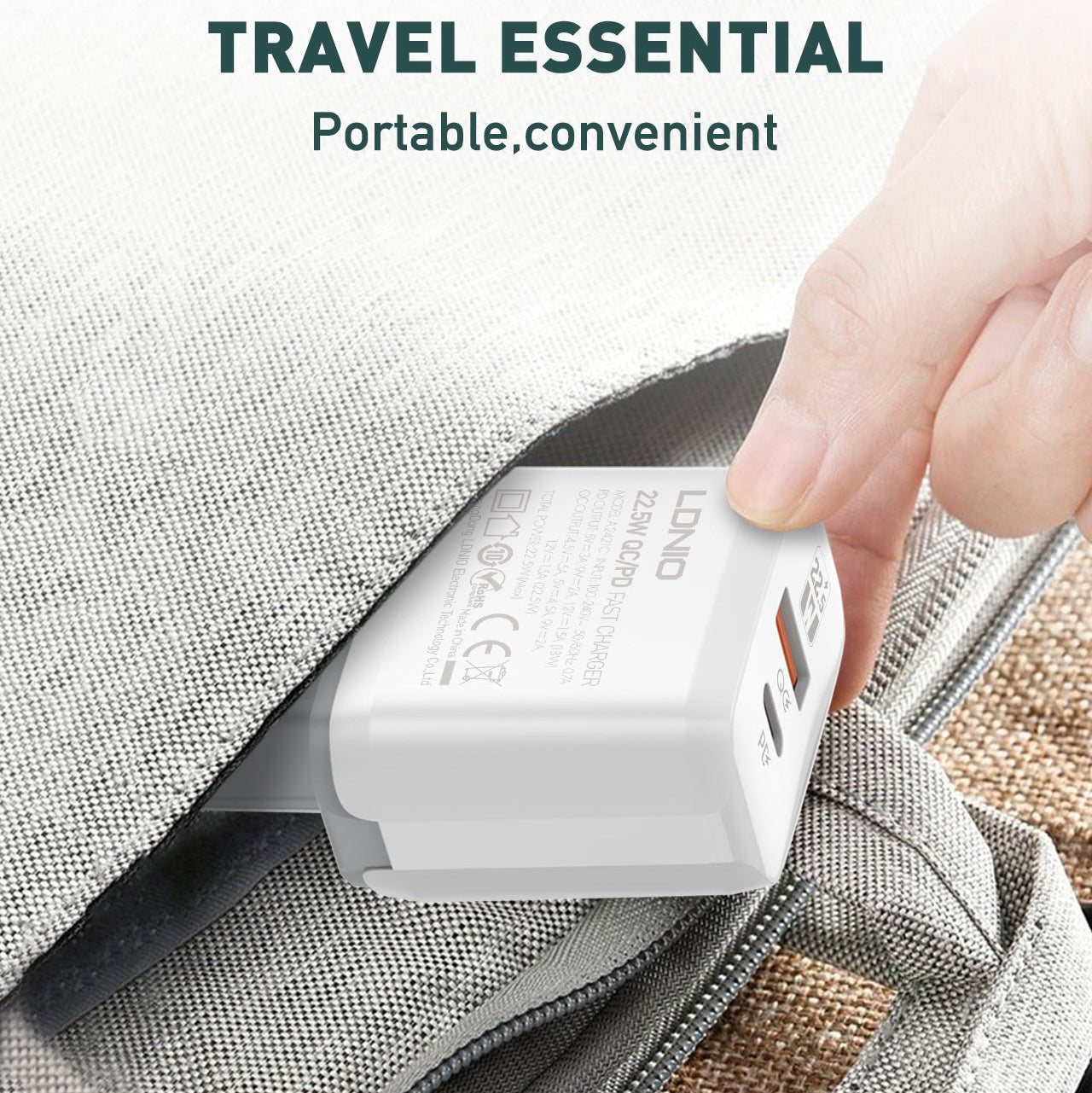 Caricabatterie Rapido da Muro A2421C da 22.5W ldnio