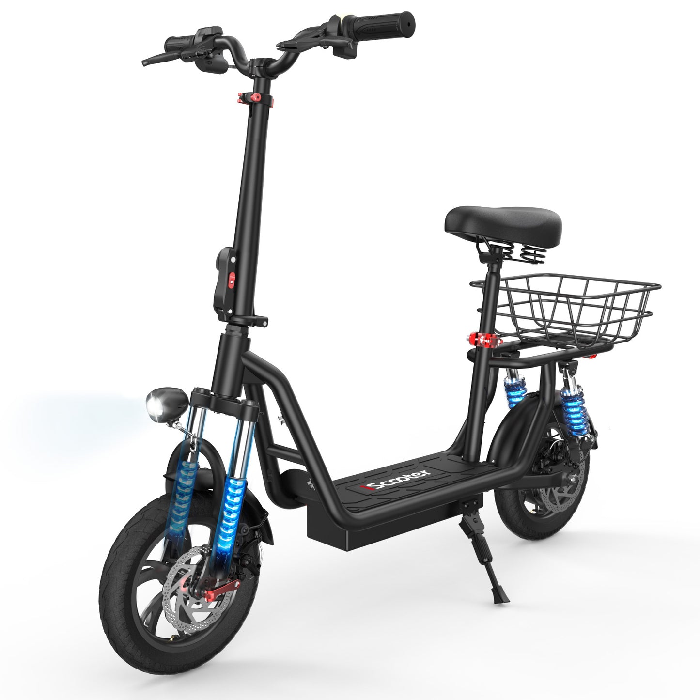 iScooter I12 Monopattino Elettrico Commuter 12" con Sella e Cestino 500W Motore Batteria 36V 7.5Ah