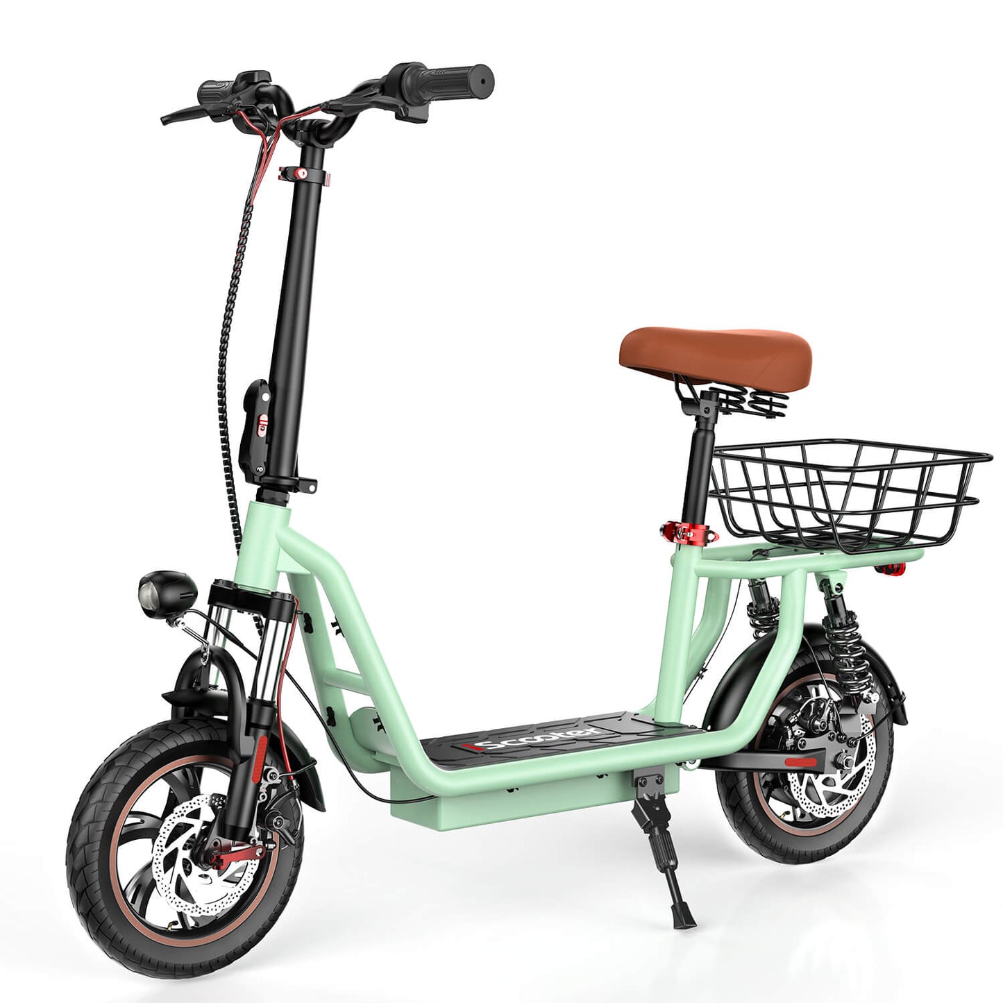 iScooter I12 Monopattino Elettrico Commuter 12" con Sella e Cestino 500W Motore Batteria 36V 7.5Ah