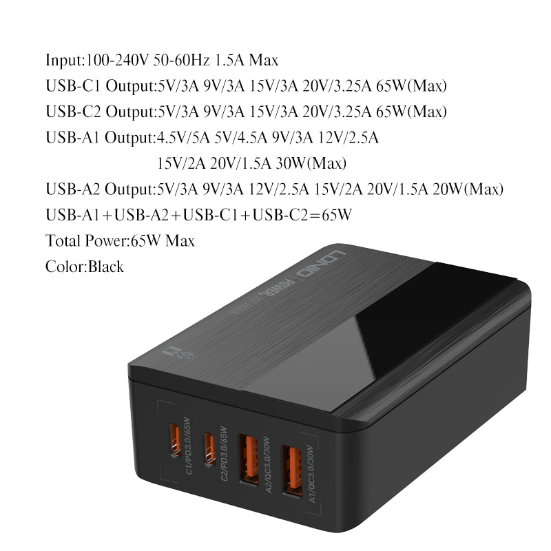 A4808Q: Caricabatterie da Tavolo con Display LED