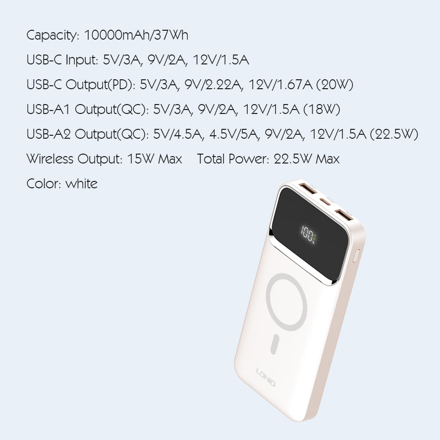 Power Bank PQ12: Ricarica wireless magnetica e potente per i tuoi dispositivi