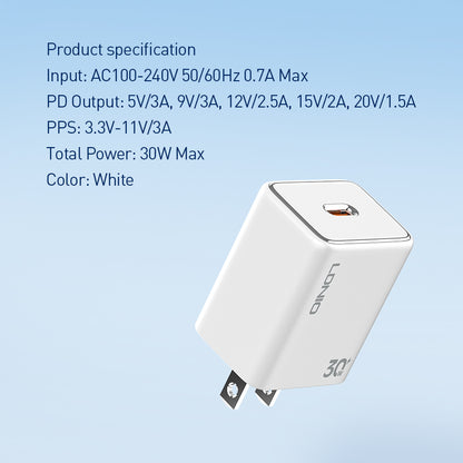 Caricabatterie Rapido 30W con Display LED