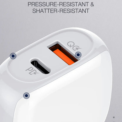 Caricabatterie doppia porta 20W, compatto per iPhone e Android A2313C
