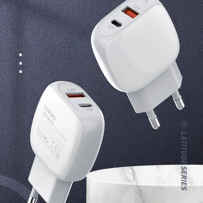 Caricabatterie doppia porta 20W, compatto per iPhone e Android A2313C