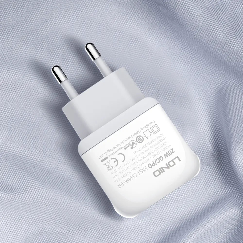 Caricabatterie doppia porta 20W, compatto per iPhone e Android A2316C