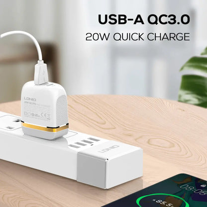 Caricabatterie doppia porta 20W, compatto per iPhone e Android A2316C