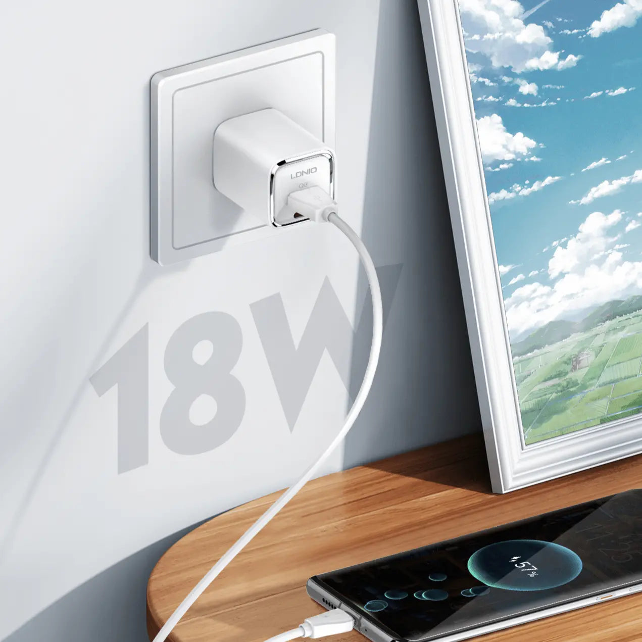 Caricabatterie doppia porta 30W, per iPhone e Android insieme A2317C