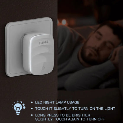 Caricabatterie 20W con lampada LED touch integrata A2425C