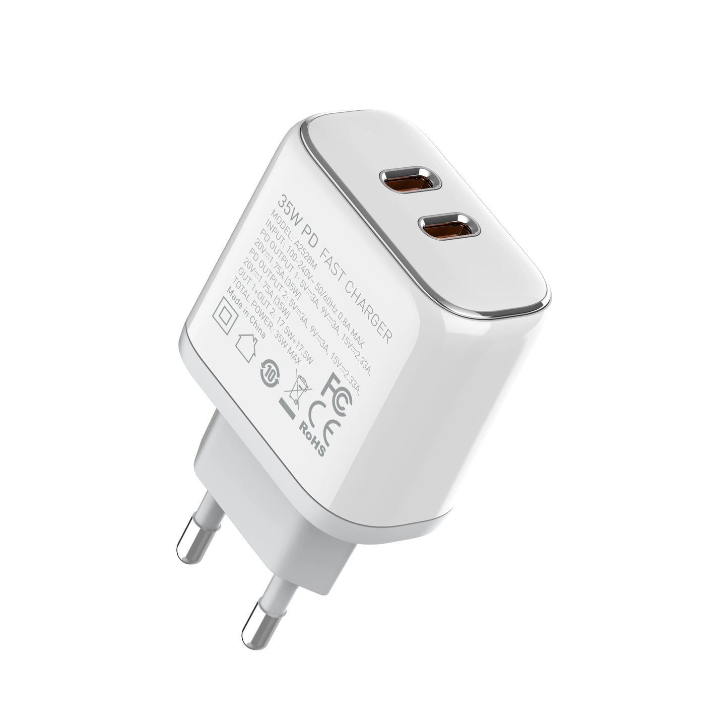 Caricabatterie Rapido 35W con Doppio USB-C