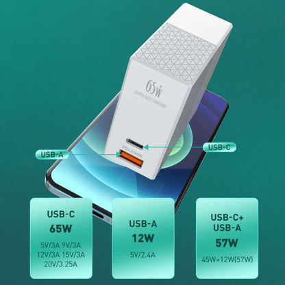 Caricabatterie 65W doppia porta, veloce anche per notebook A2620C
