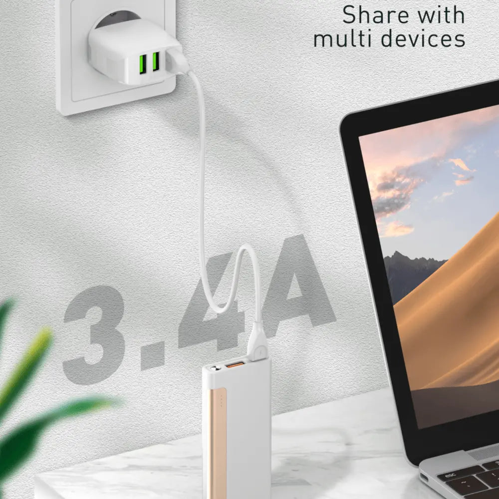 Caricatore USB 3 Porte 17W