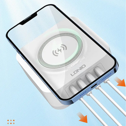 AW004 Stazione di Ricarica Wireless 5 in 1 32W | Caricatore Wireless 15W con USB-C PD e QC3.0