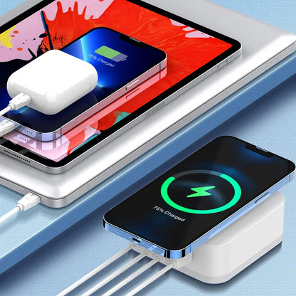 AW004 Stazione di Ricarica Wireless 5 in 1 32W | Caricatore Wireless 15W con USB-C PD e QC3.0