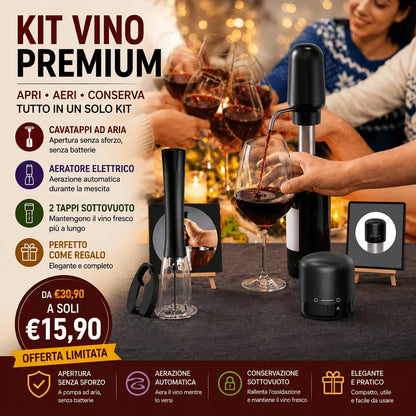 Kit Accessori per Vino Premium – Apri, Servi e Conserva il Vino
