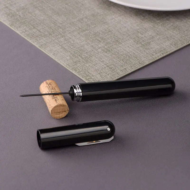 Cavatappi ad Aria Compressa 2 in 1 – Apri Bottiglie di Vino con Tagliacapsule Integrato