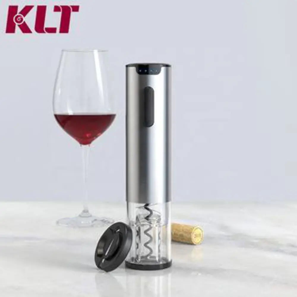 Apribottiglie elettrico in acciaio inox con indicatore di carica-KP3-371803A