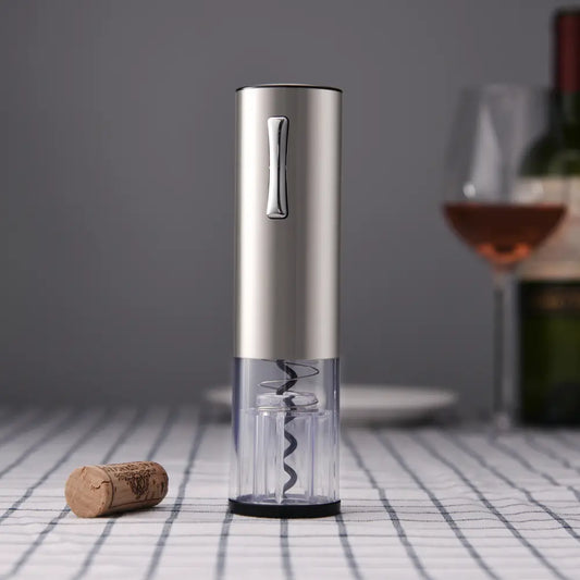 Apribottiglie elettrico per vino in acciaio inox, con un solo tasto-KP3-372201C-6