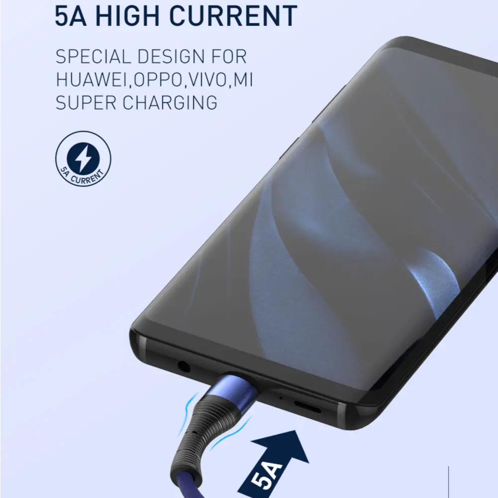 LS63-5A — Cavo Type-C 5A ultra resistente per ricarica rapida e trasferimento dati