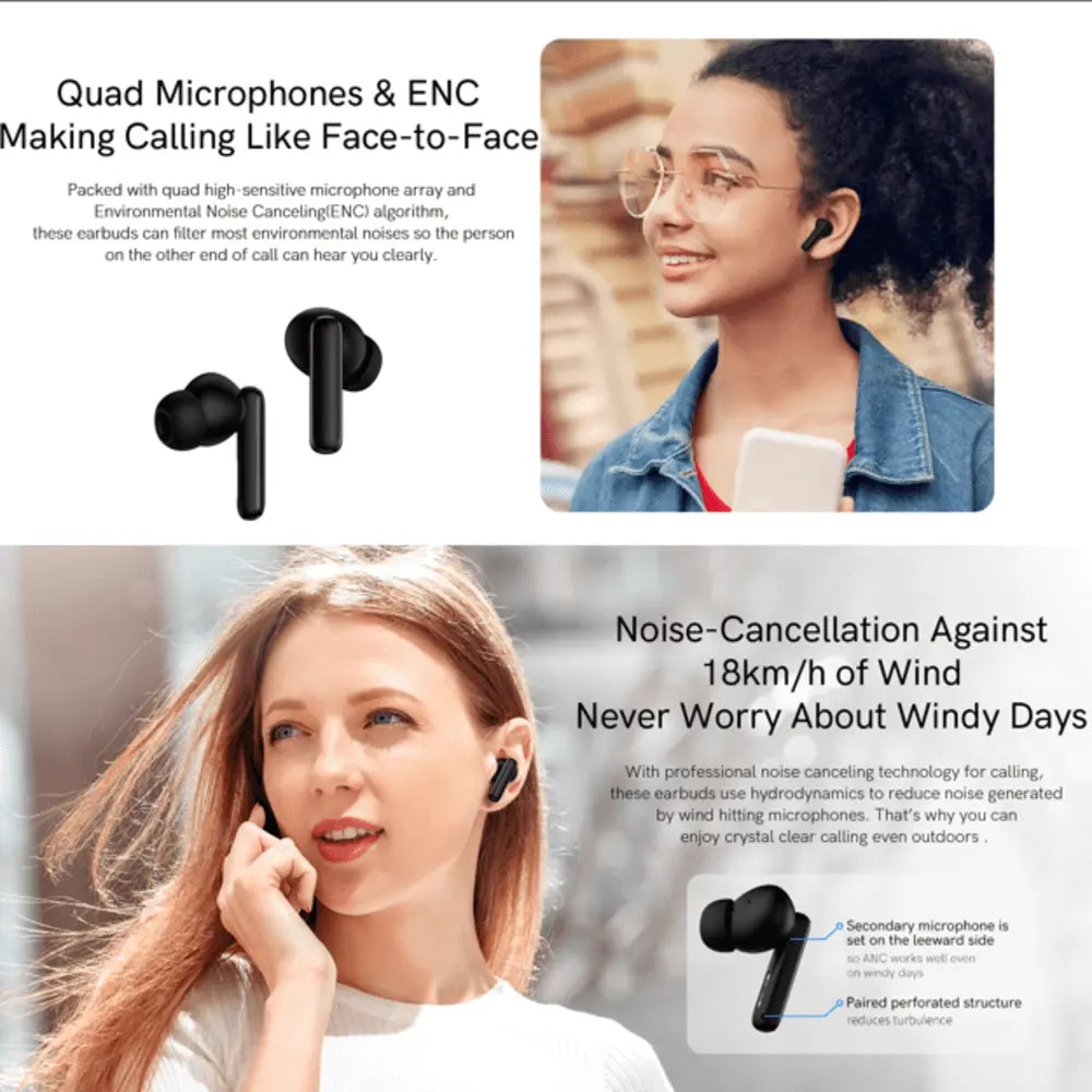 QCY T13 ANC – Auricolari Bluetooth con Cancellazione del Rumore