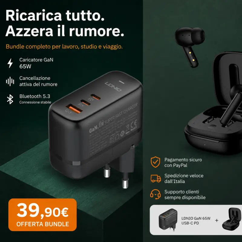 Bundle Pro 65W-Q366 + QCY ANC