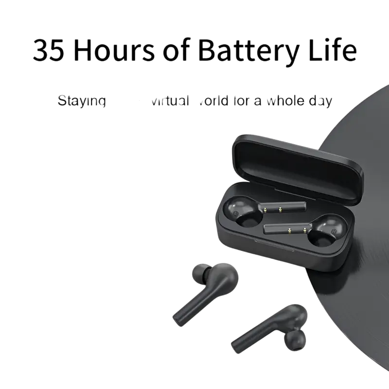 QCY T5 Auricolari Wireless Bluetooth 5.0 TWS con Custodia di Ricarica, Fino a 25 Ore di Autonomia, Microfono HD