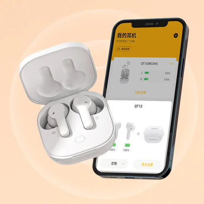 QCY T13 Auricolari Wireless Bluetooth 5.1 TWS con 4 Microfoni ENC, Driver Dinamici da 7,2 mm, Ricarica Rapida, Fino a 40 Ore di Autonomia, Controllo Touch