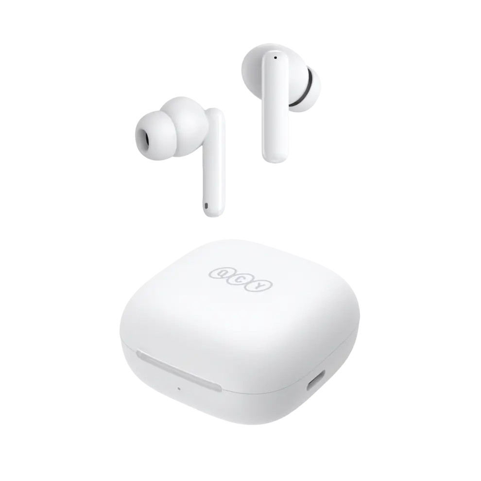QCY HT06 T13 ANC Auricolari Wireless Bluetooth 5.3 TWS con Cancellazione Attiva del Rumore fino a 30 dB, Driver Dinamico da 10 mm, 4 Microfoni ENC, Fino a 30 Ore di Autonomia