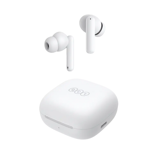 QCY HT06 T13 ANC Auricolari Wireless Bluetooth 5.3 TWS con Cancellazione Attiva del Rumore fino a 30 dB, Driver Dinamico da 10 mm, 4 Microfoni ENC, Fino a 30 Ore di Autonomia