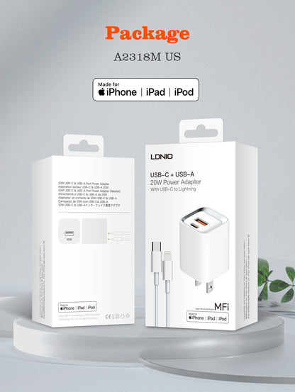 Caricabatterie Rapido 35W con Doppio USB-C