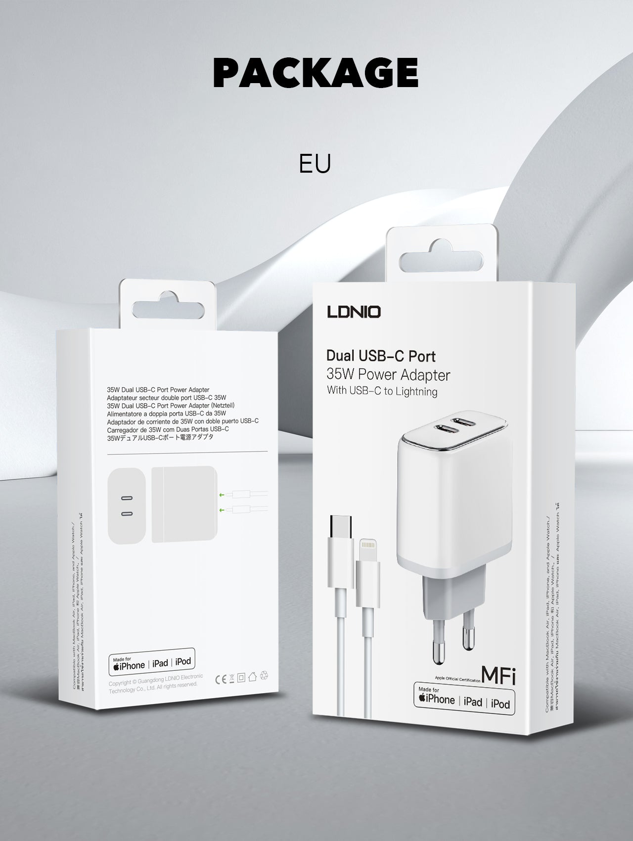 Caricabatterie Rapido 35W con Doppio USB-C