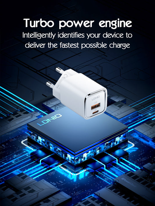 Caricabatterie Rapido 30W con Display LED